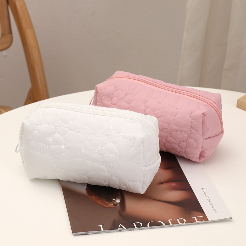 【MAPLESOL】Pouch Korean Multifungsi Sleting Velvet Aesthetic Warna Pastel Import Korea / Pencil Case 