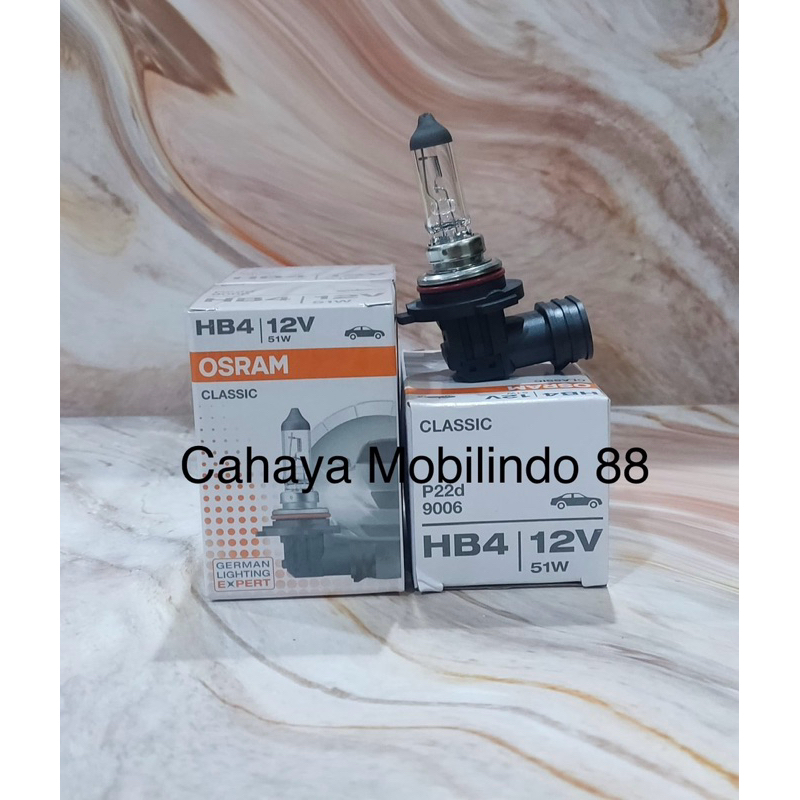 Osram HB4 12v 51w Original bohlam 9006 standard kuning Foglamp Lampu Kabut