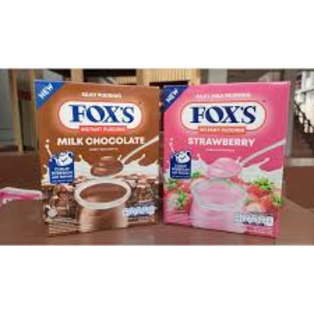 

FOX'S Instant Pudding Box - Puding Instan cokelat | strowberry 160g