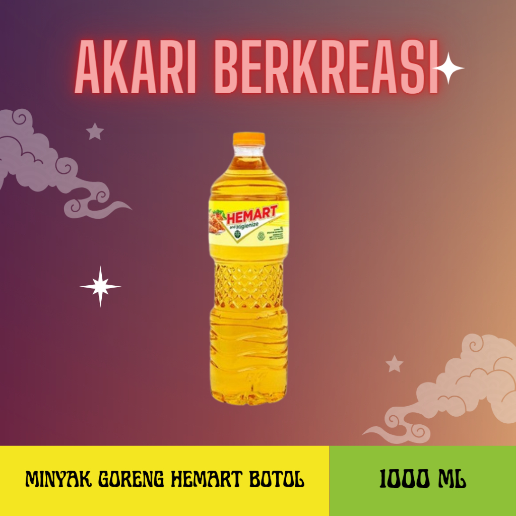 

MINYAK GORENG HEMART 1 LITER BOTOL