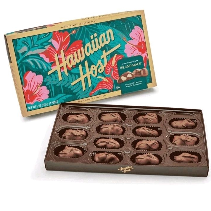 

HAWAIIAN HOST Island Macs Milk Chocolate 14 Pieces 142g