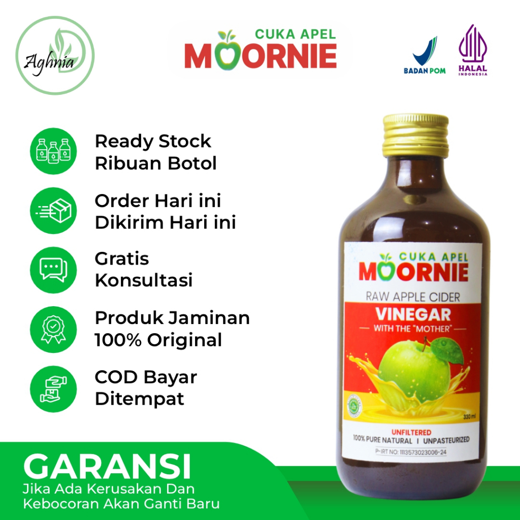 

Cuka Apel Moornie Vinegar Cider Organik Untuk Diet, Wajah & Kesehatan