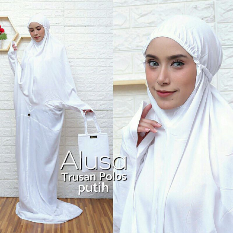 Mukena polos terusan // mukena super jumbo terusan // Mukena Alusa terusan