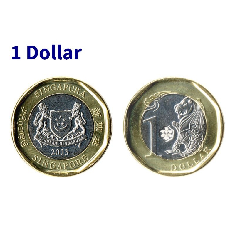 singapore koin 1 dollar singapura