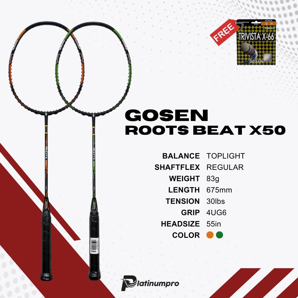 Raket Badminton Gosen Roots Beat X50