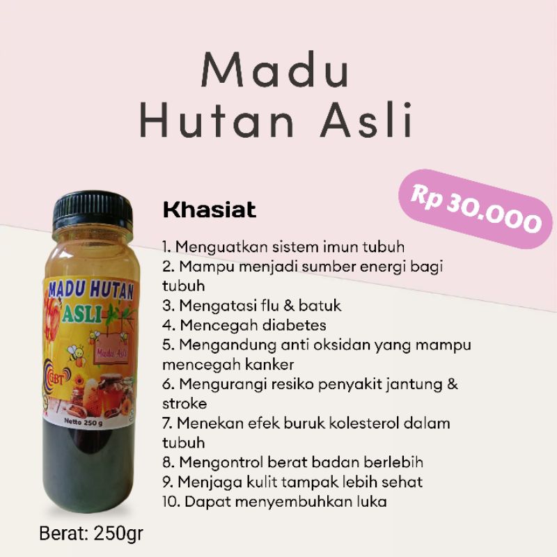 

Madu Hutan Asli
