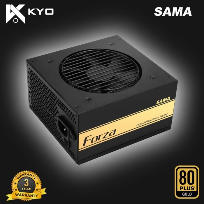 PSU KYO SAMA 24K 650W 80+ Gold Non Modular PSU 650W 80 Gold BLACK