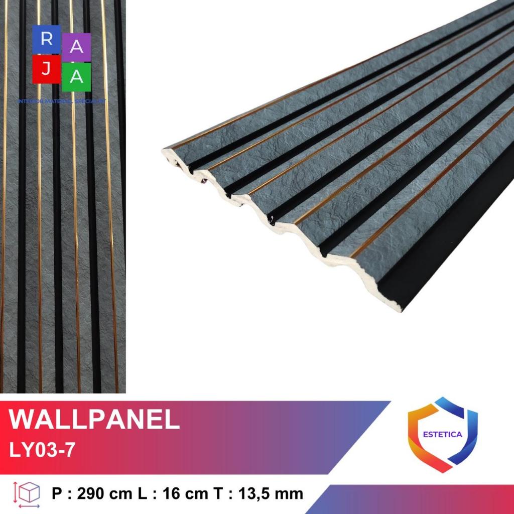 WPC Wood Wall Panel PVC Dekorasi Dinding Wallpanel Pengganti Stiker Dinding Wallpaper PVC