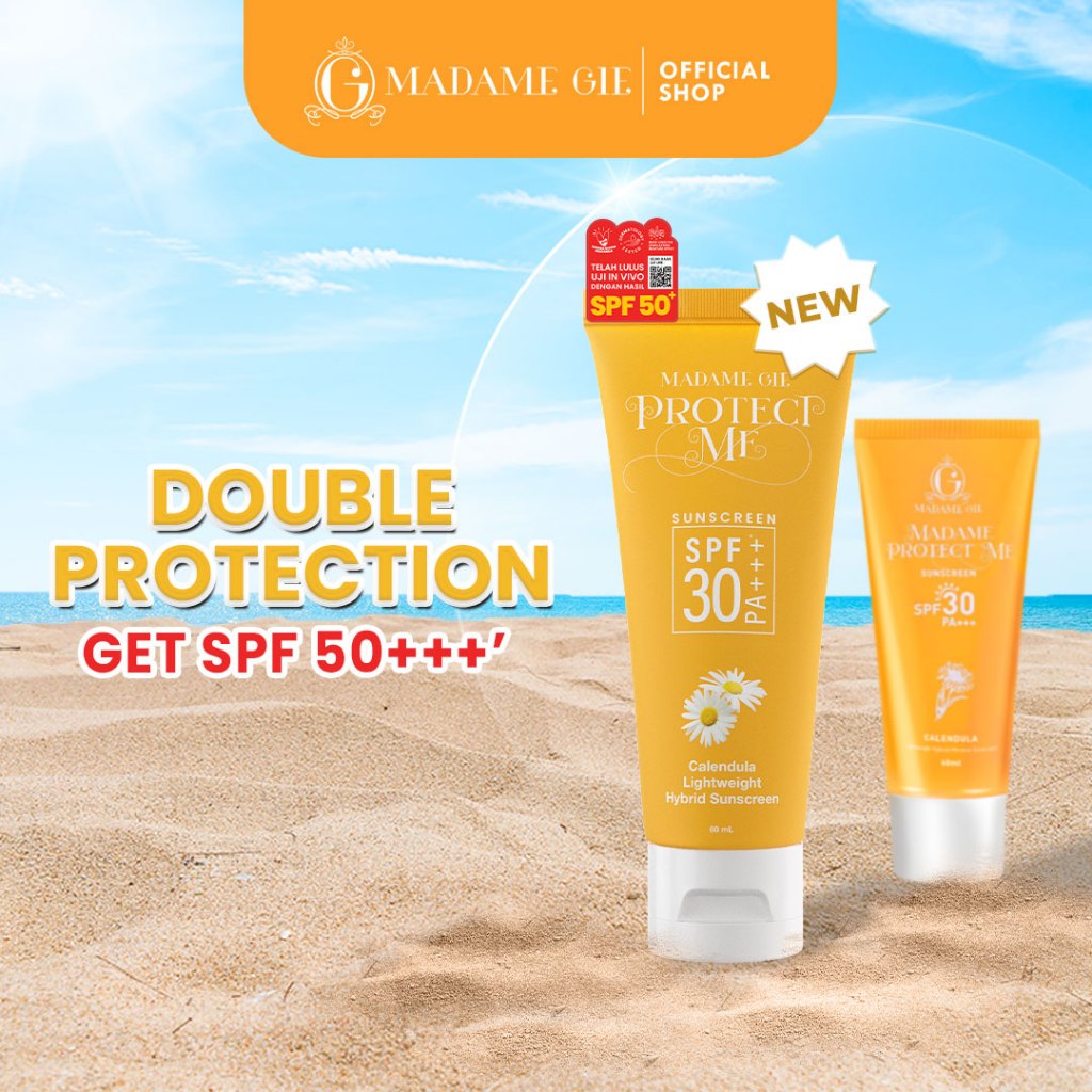 [RENEW] Madame Gie Protect Me Sunscreen SPF 30 PA +++* With Calendula - Skincare Sunblock Image 3