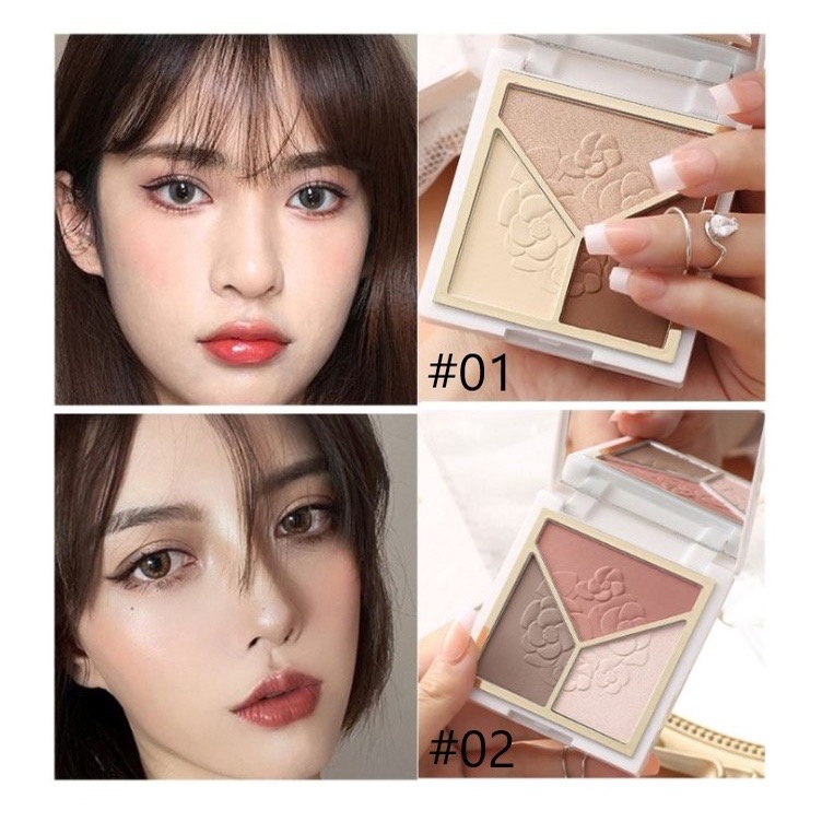 Lameila 3 in 1 Contour Highlighter Cosmetic Plate Eyeshadow Concealer Corrector  5097