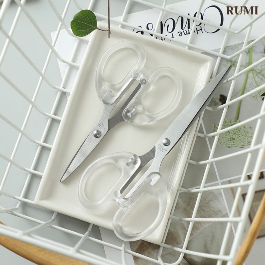 

RUMI Gunting Kertas Aesthetic Akrilik Transparan Scissors Scrapbook Use