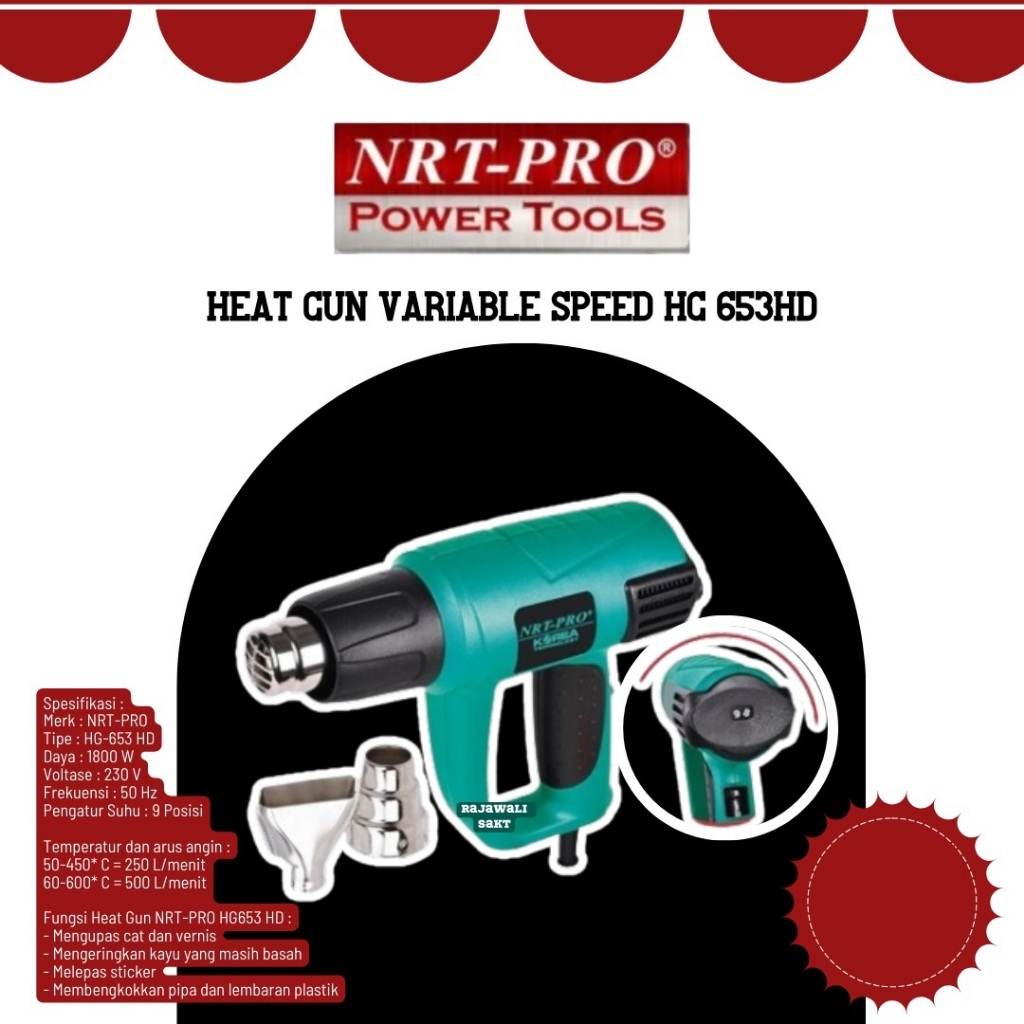 HOT AIR GUN NRT PRO HG653 PISTOL PEMANAS