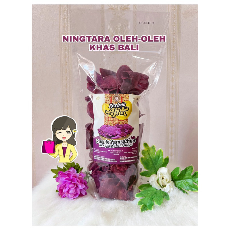 

KERIPIK KETELA UNGU PURPLE YAMS CHIPS AJIK OLEH-OLEH KHAS BALI