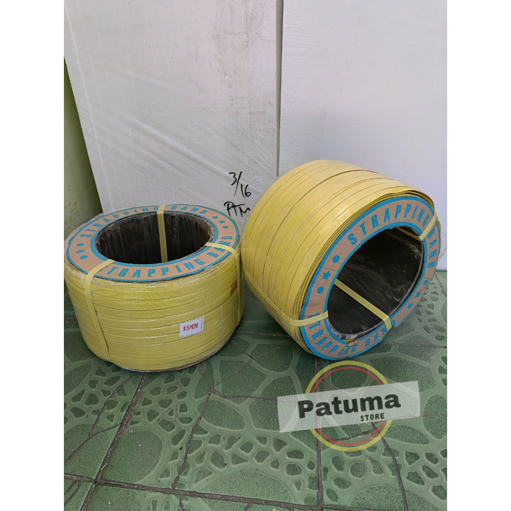 Tali Strapping Band Tebal Kuat Murah 15mm Kuning Kiloan