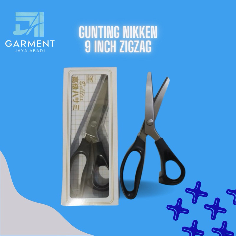 

Gunting Kain ZigZag Nikken 9"-230 mm Premium Quality