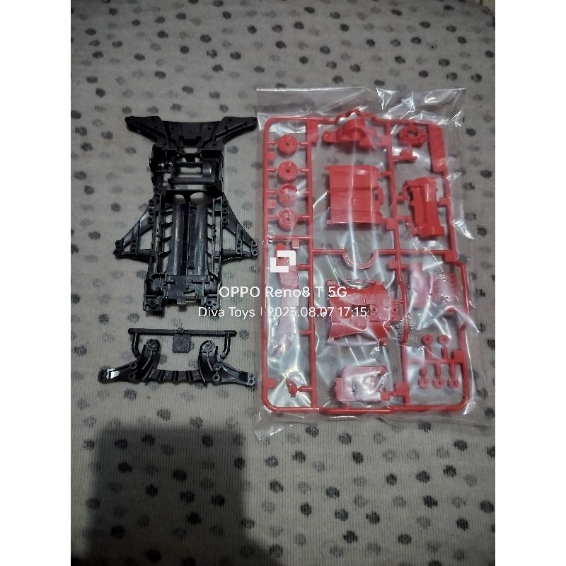 Tamiya Chassis Set FMA Grey + Gearbox FM-A Merah + Akar