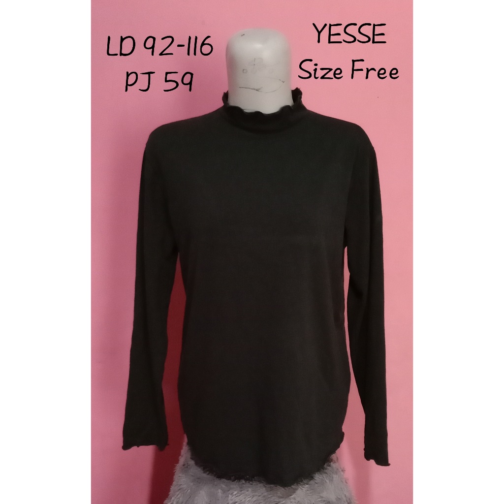 Atasan-Mockneck-hijau army wanita/remaja -YESSE-