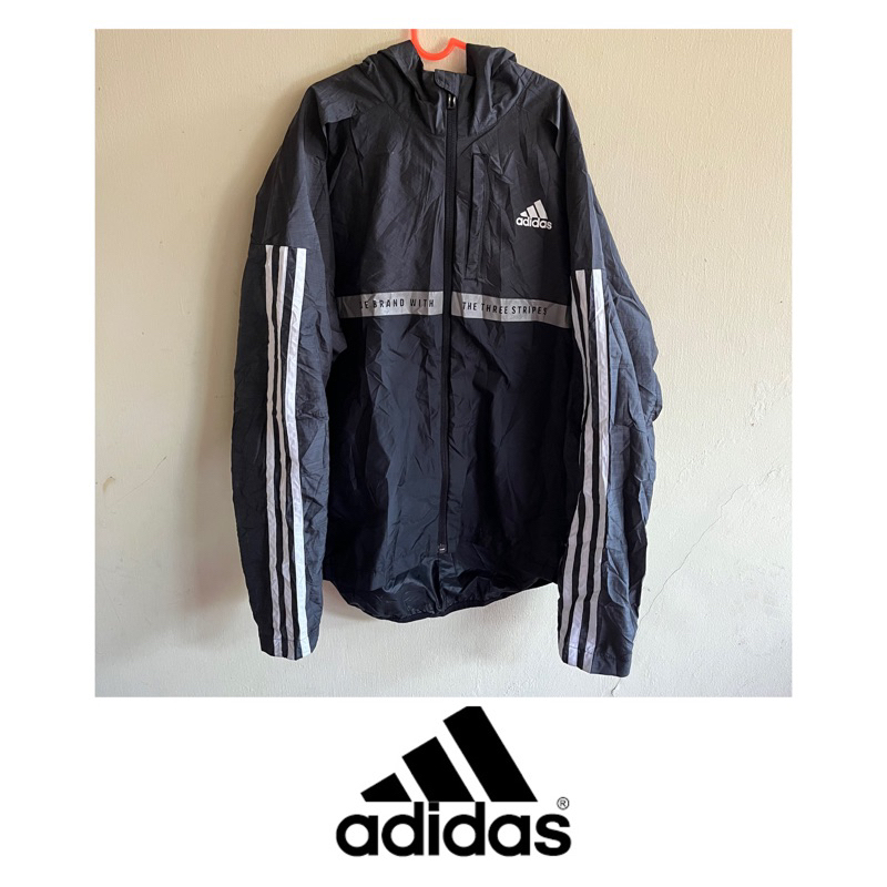JAKET ANAK LAKI COWOK ADIDAS HITAM PARASUT ANTI AIR WATER RESIST