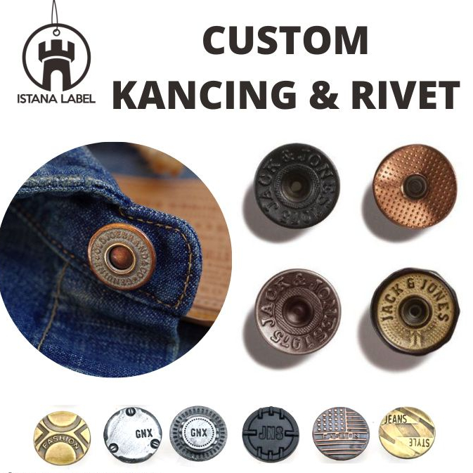CUSTOM KANCING DAN RIVET JEANS - KANCING DAN RIVET CUSTOM MEREK