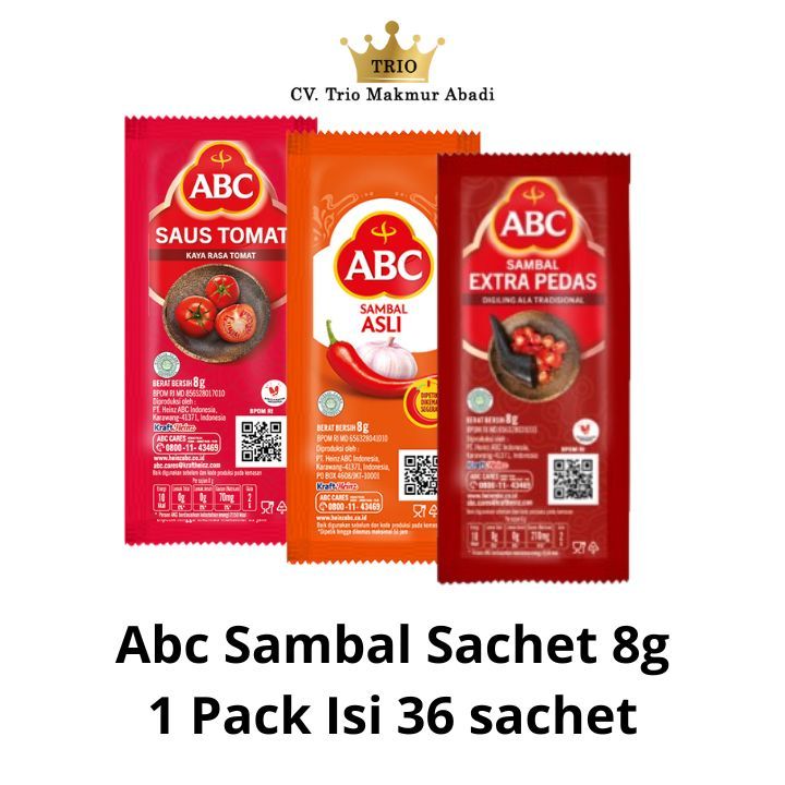 

Abc Sambal 8g 1 Pack Isi 36 sachet