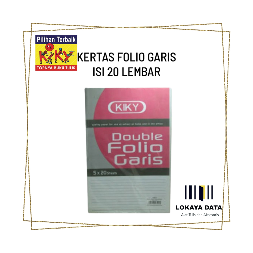 

KIKY DOUBLE FOLIO GARIS 20 LEMBAR