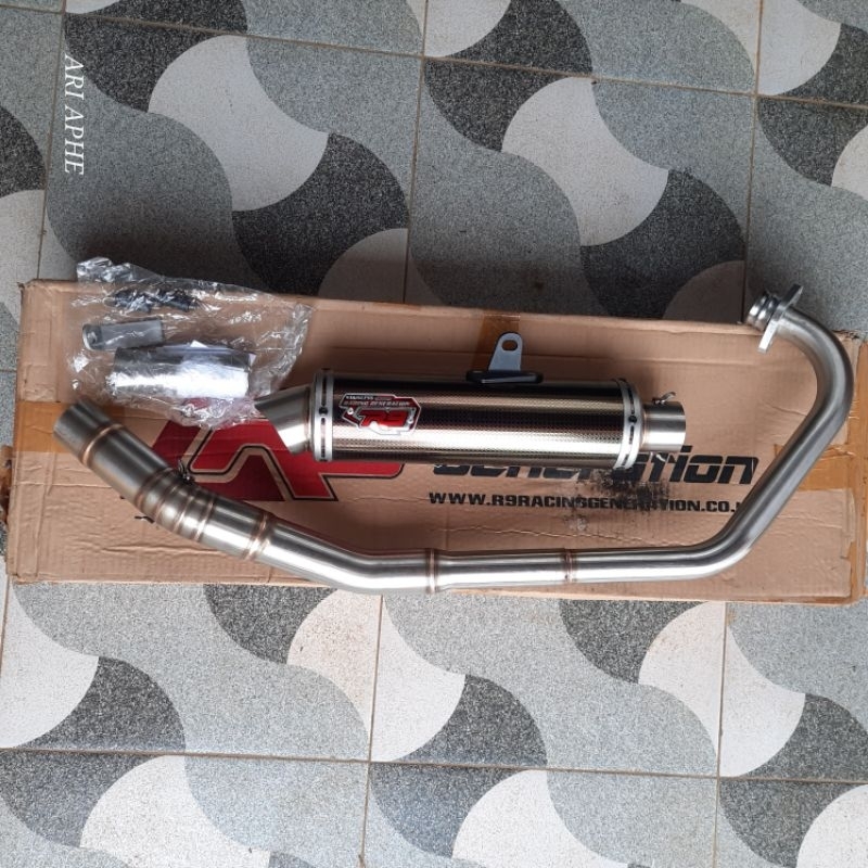 knalpot R9 BLACK MUGELLO original CB150R OLD fullsystem old cb 150 r