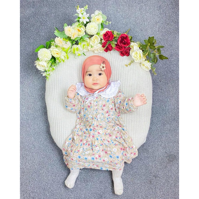Gamis cewek Samatha | Gamis Bayi Perempuan | Gamis 1-5 Tahun | Dress Anak 1-5 Tahun