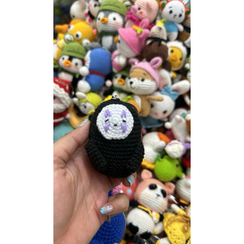 Gantungan Kunci/GanCi Amigurumi/Boneka Rajut Spirited Away Kaonashi