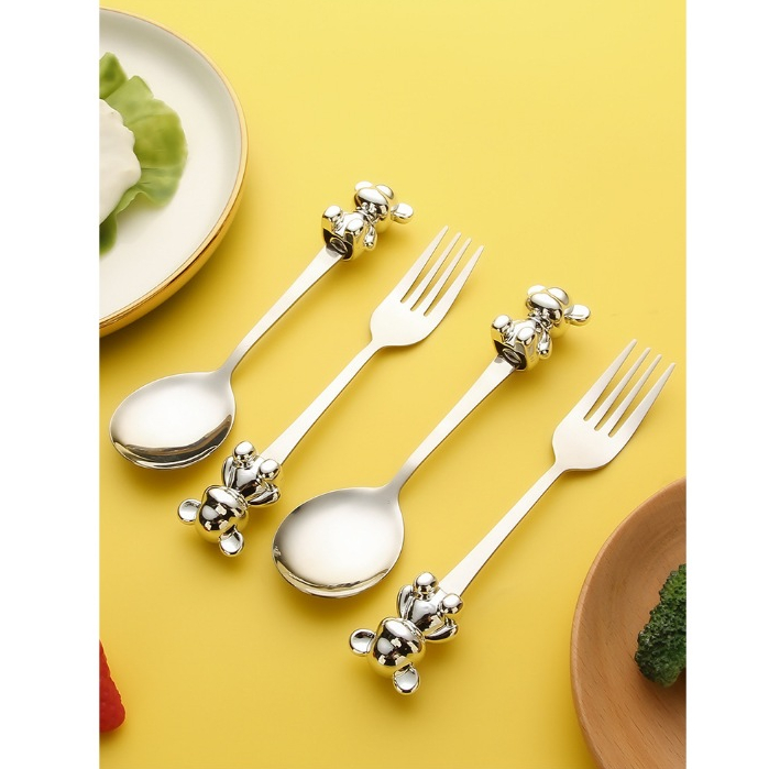 FAYE SPOON & FORK (1 SET)/ PREMIUM CERAMIC CUTLERY SET/CUTE CUTLERY SET/KOREAN CUTLERY SET/SENDOK