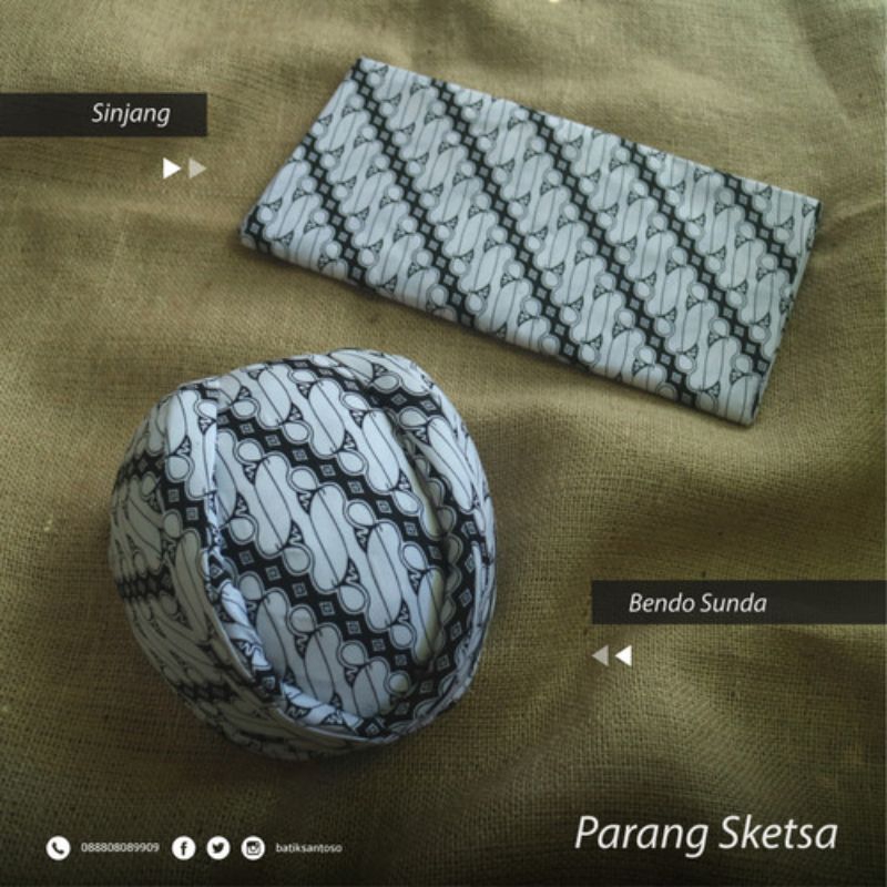 Batik Santoso Bendo Sunda dan Sinjang - Parang Sketsa