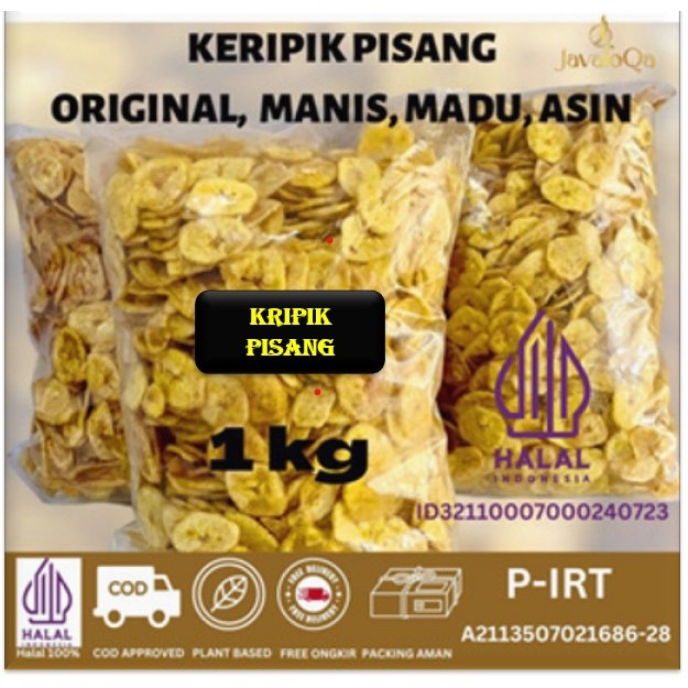 

KERIPIK PISANG KOIN MADU MANIS 1 KG ORIGINAL TAWAR ASIN MURAH / KERIPIK PISANG LAMPUNG / RAJA KEPOK ANEKA RASA KILOAN LUMER SALE PABRIK