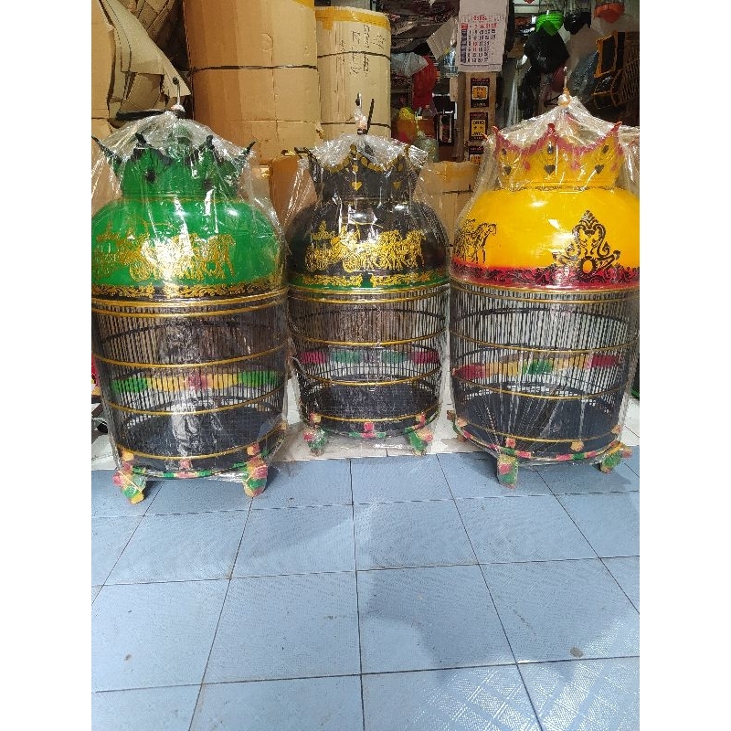 SANGKAR PERKUTUT KRETA MAHKOTA PLASTIK