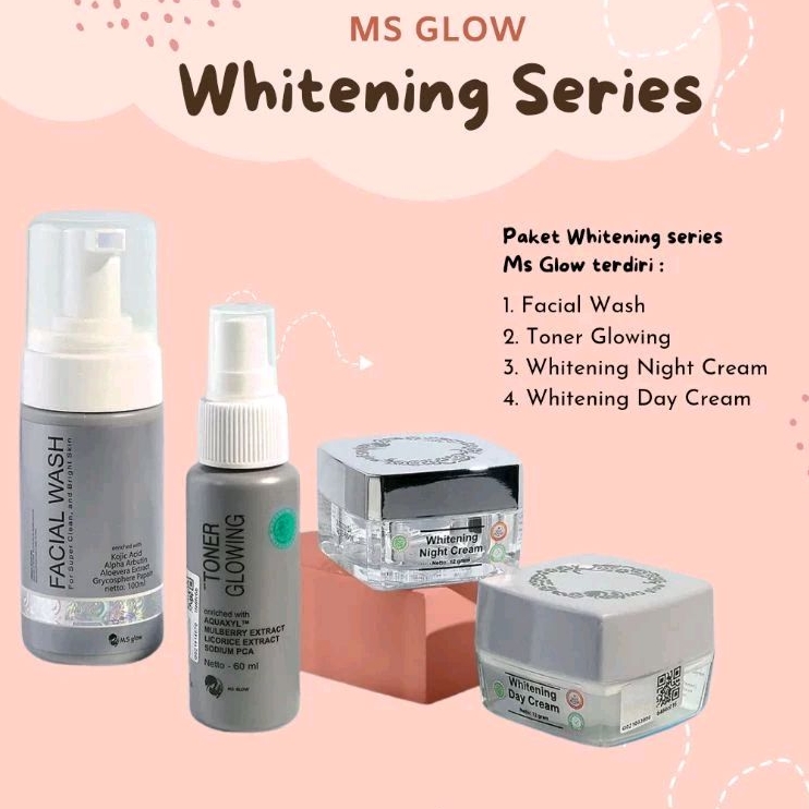 Paket Whitening Ms Glow/Paket Wajah Ms Glow/Paket Whitening/Whitening Series/Ms Glow Original