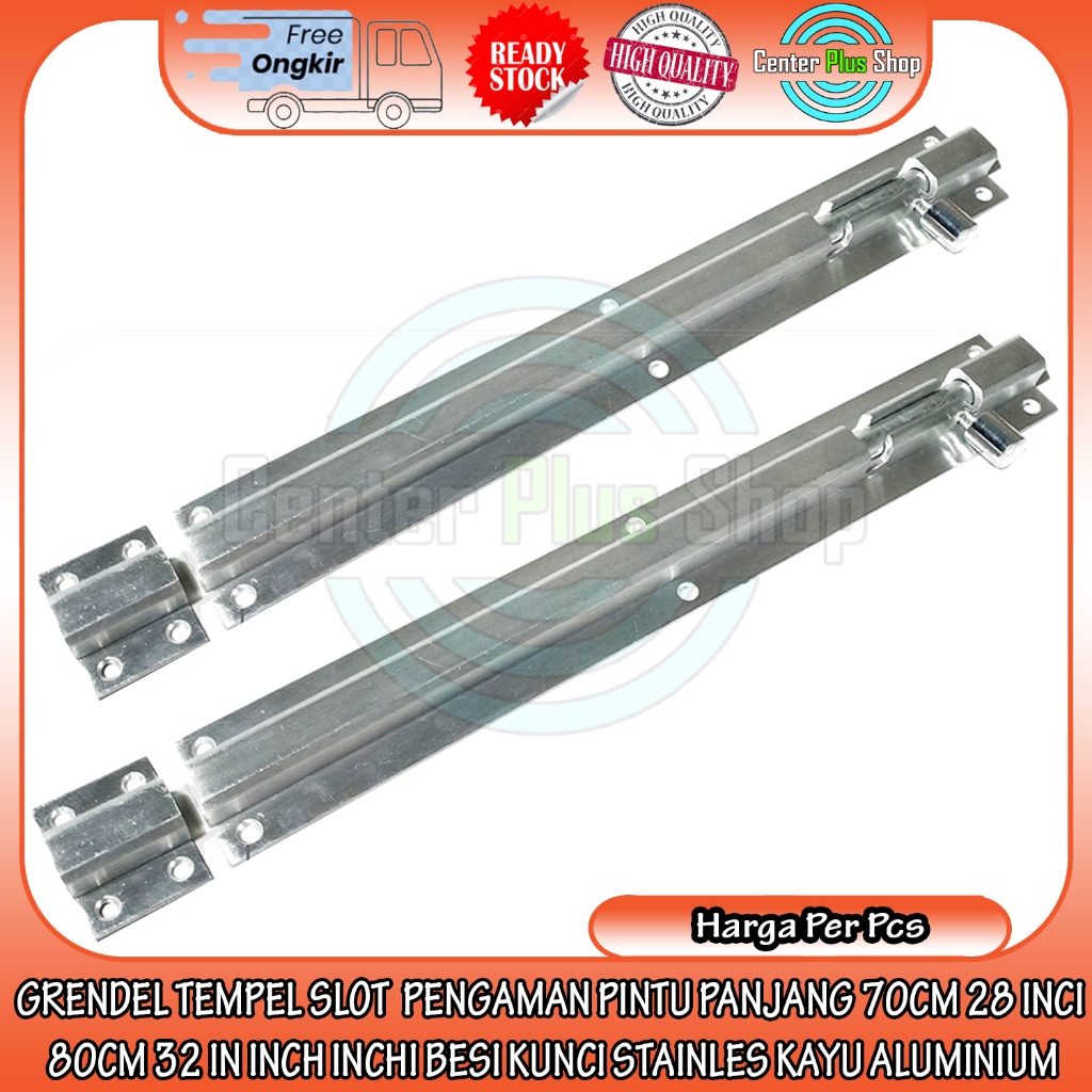 Grelio Grendel Tempel Slot  Pengaman Pintu Panjang  Besi Kunci Kayu Aluminium Alumunium Barrel Bolt 