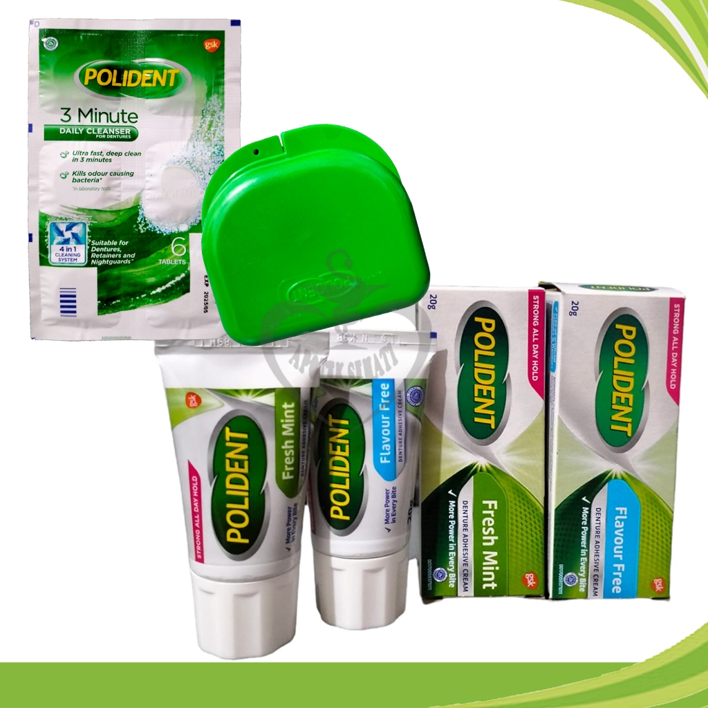 POLYDENT POLIDENT 20GR LEM GIGI PALSU PEREKAT GIGI TIRUAN