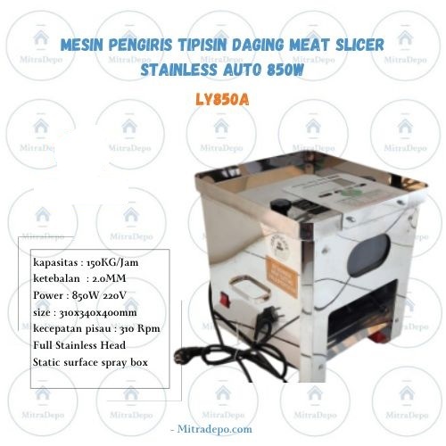 Mesin Pengiris tipisin Daging Meat Slicer Stainless Auto 850W LY850A