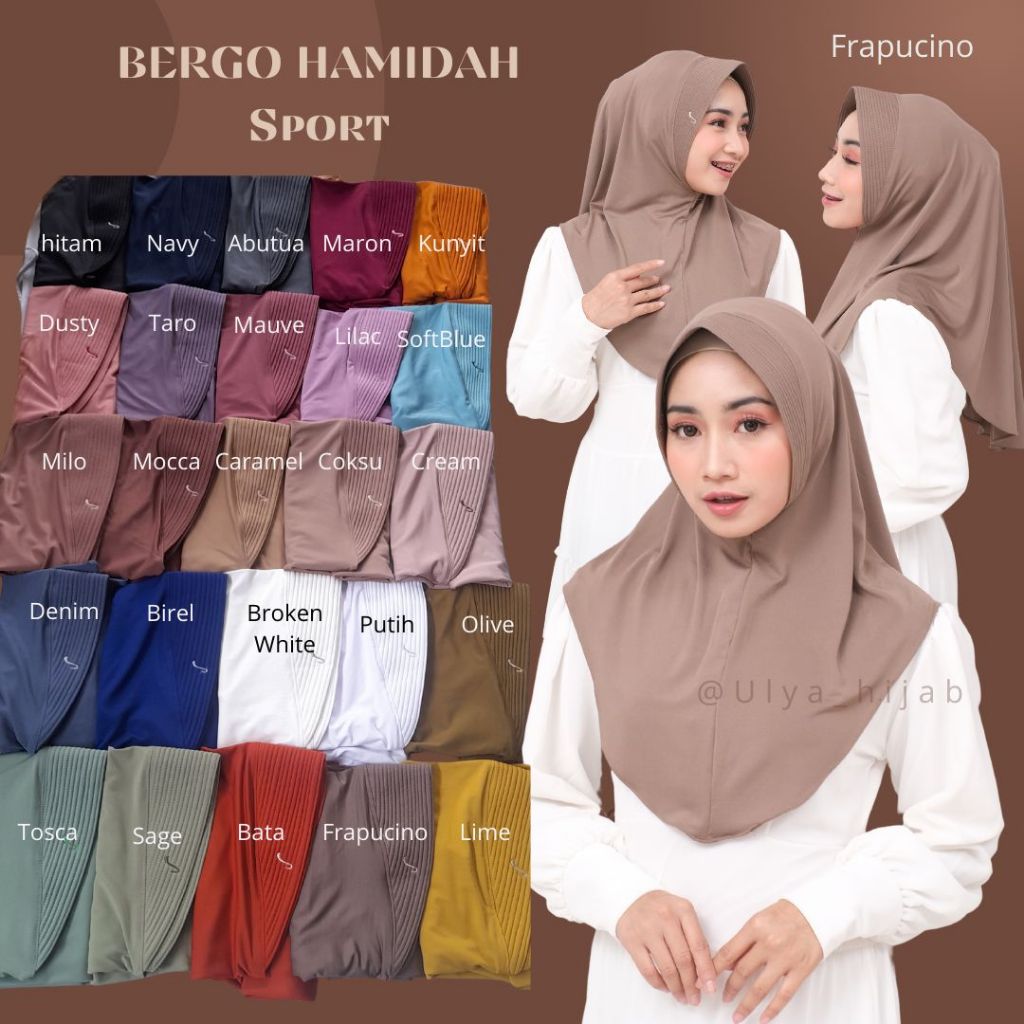 bergo daili / bergo hamidah / hijab instan ori ulya hijab