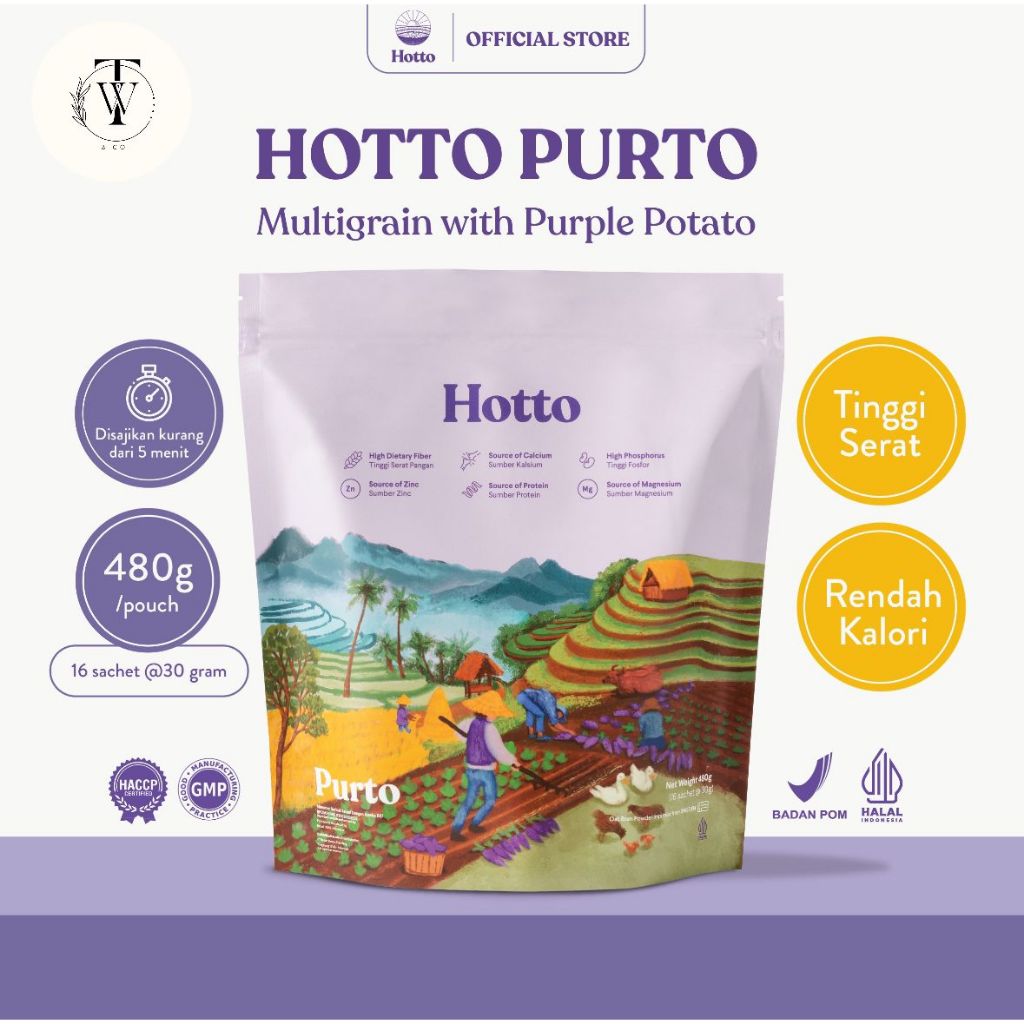 

Hotto Purto Multigrain with Purple Potato 1 Pouch (isi 16 sachet)