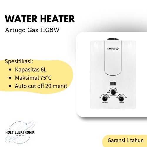 Water Heater Artugo HG-6W Gas