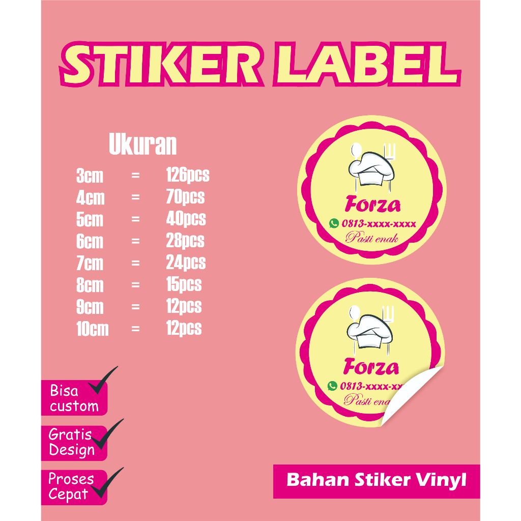 

STIKER LABEL BULAT BAHAN STIKER VINYL
