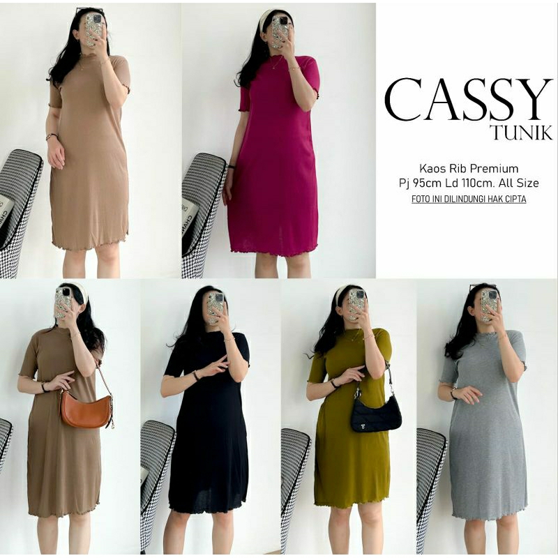 CASSY TUNIK ORIGINAL BY MOLLI // Atasan Tunik Polos Kekinian Terlaris Best Seller