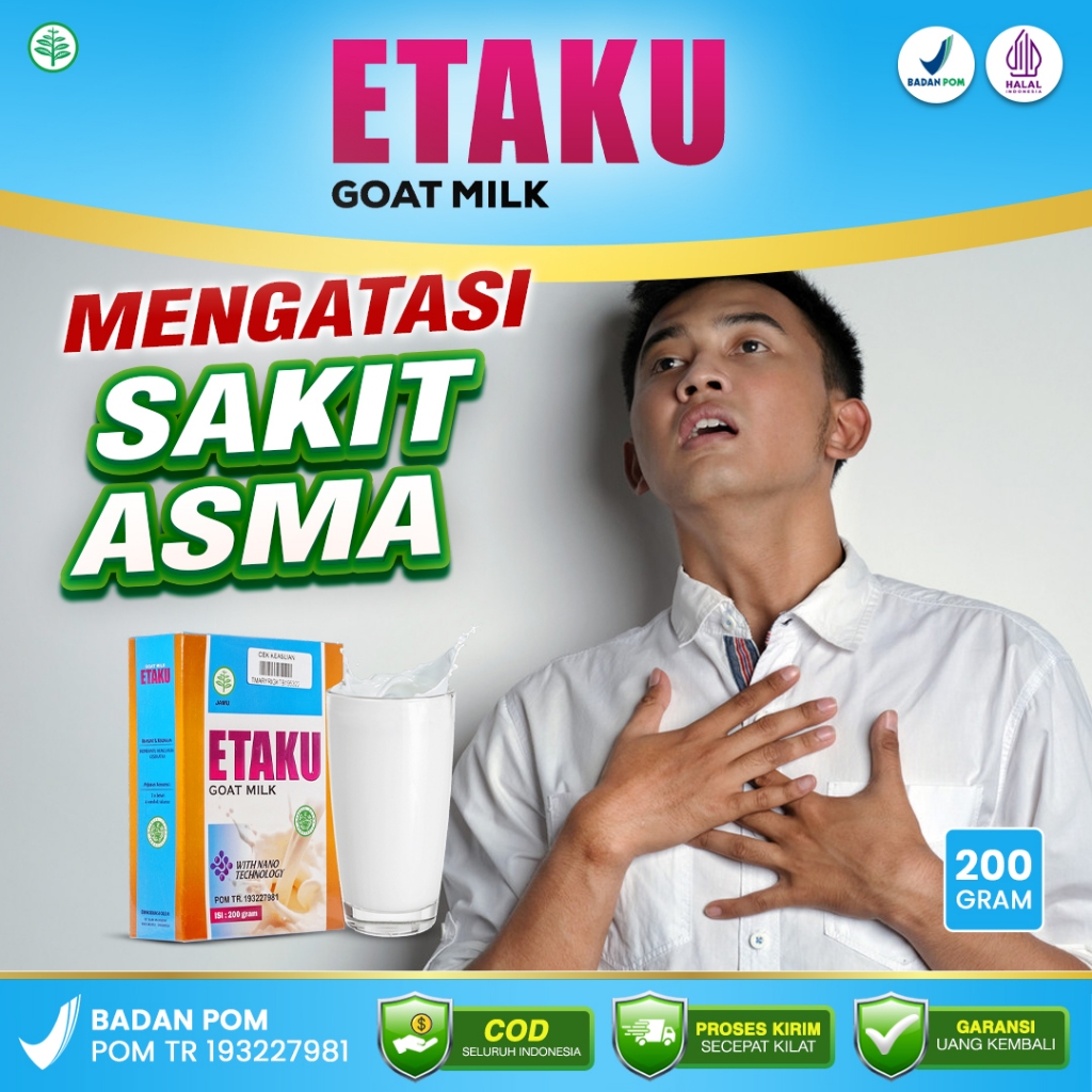 

Susu Kambing Etaku Goat Milk 100% Original - Obat Asma TBC Paru-Paru Sesak Napas Mengi Bengek