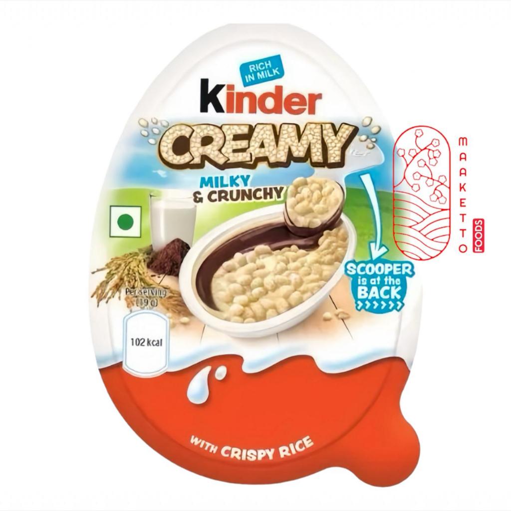 

Kinder Creamy Milky & Crunchy with Crispy Rice / Kinder Creamy Coklat Krim Susu 19gr