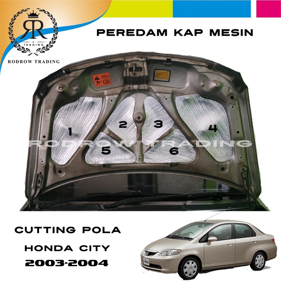 Peredam Panas Kap Mesin Mobil Honda City 03-04 - Cutting Pola Peredam Kap Mesin Honda City 03-04