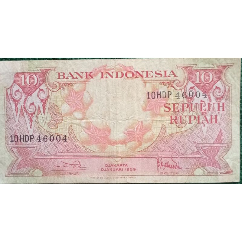 Uang 10 Rupiah Th 1959