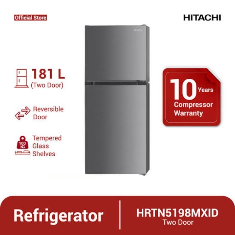 KULKAS HITACHI HRTN5198MXID 181liter INVERTER