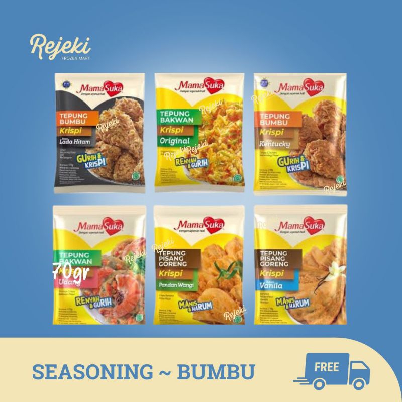 

Mamasuka Tepung Krispi Lada Hitam / Pedas - Rejeki Frozen Mart