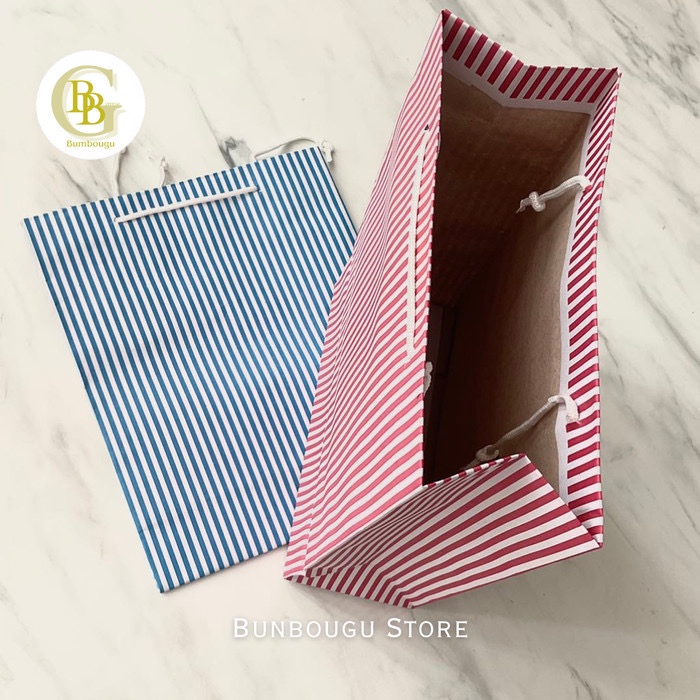 

Paper Bag Salur/Goodie Bag Garis Kantong Kertas Medium