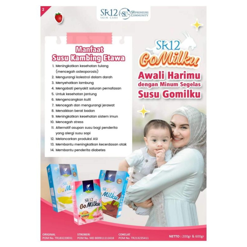 

susu kambing gomilku sr12 susu kesehatan,bpom halal