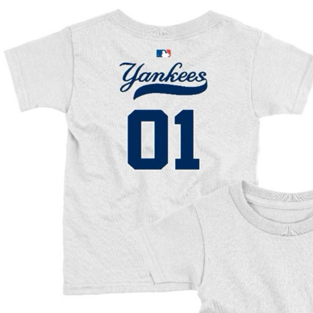 Mlb White Tshirt/ Kaos Anak/Basic Tee/ Kaos Branded